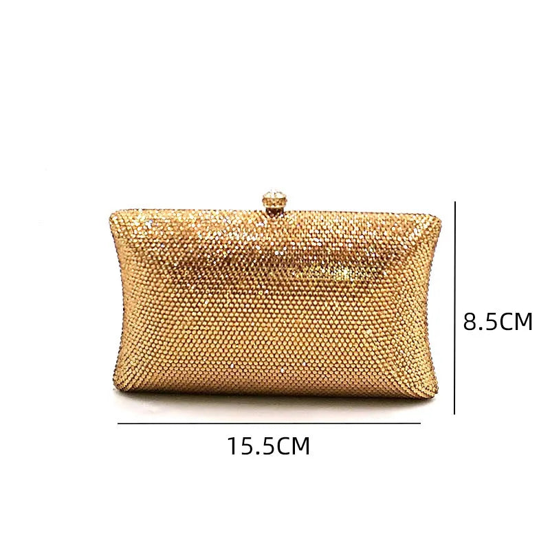 SMALL Classical Bridal wedding party purses women evening party luxury diamonds full crystal clutches elegant purses