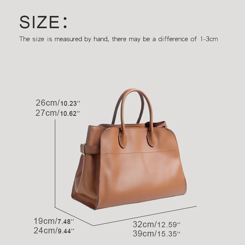 Genuine Leather Tote Bags For Women Luxury Designer Handbags And Purses 2024 New In First Layer Cowhide Large Capacity Shoulder