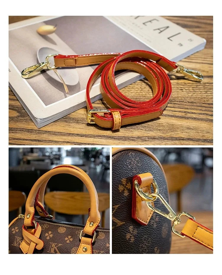 Fashionable Luxury Brand Mini Boston Pillow Handbag with High Texture and Temperament Casual Printed Letter Crossbody Bag