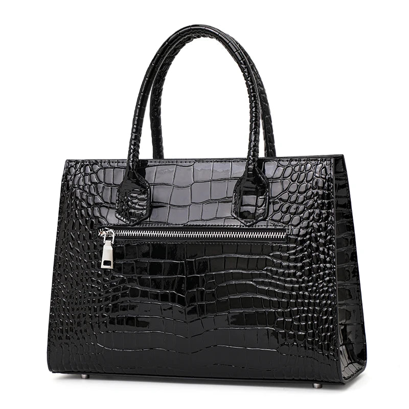 Aidrani  Fashionable crocodile patterned handbag, made of cowhide material, large capacity high luxury women's bag