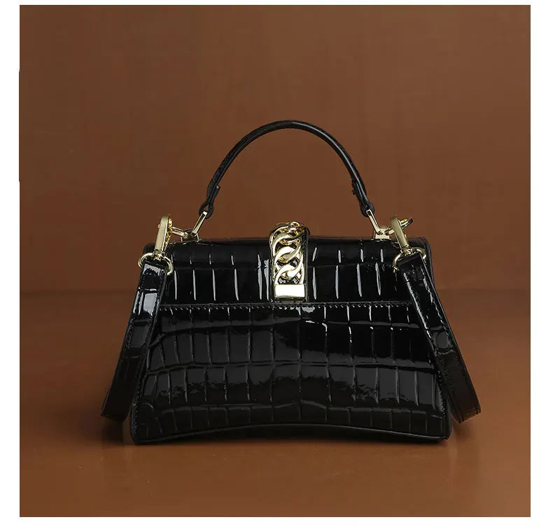 Real leather Handbag women's bag Crocodile patterned cowhide fashion luxury ladies handbags famous brand Women's leather bags