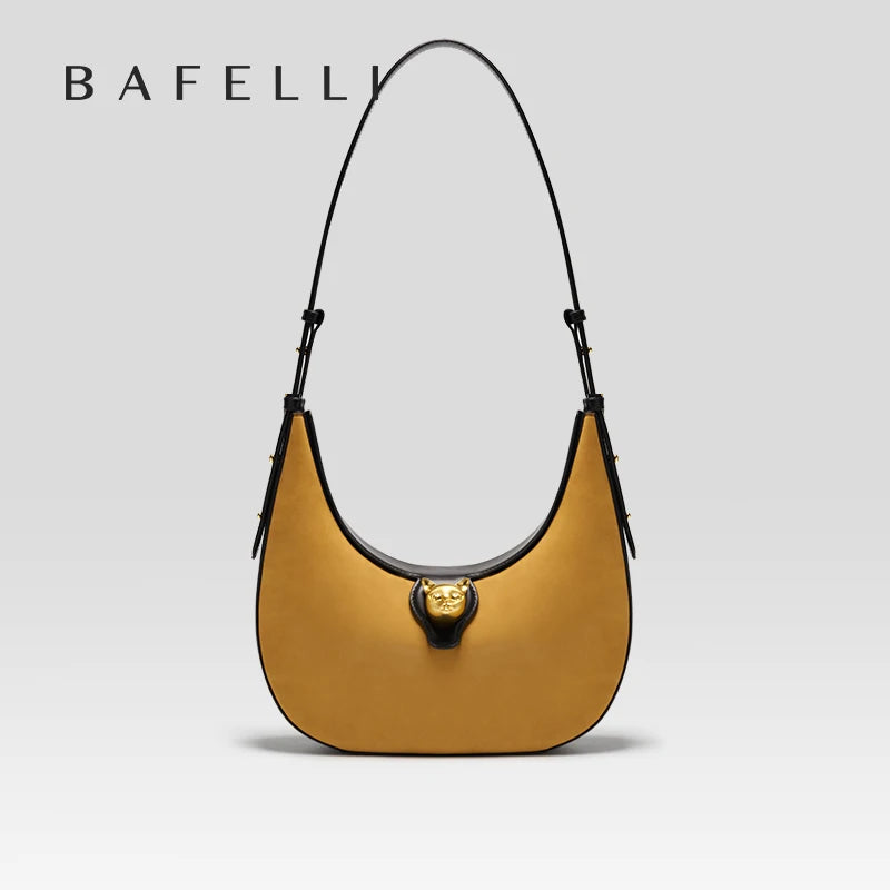 BAFELLI 2024 WOMEN'S BAG LUXURY BRAND GENUINE LEATHER CAT FASHION FEMALE TRENDING ORIGINAL PURSE DESIGNER LADY SHOULDER HANDBAGS