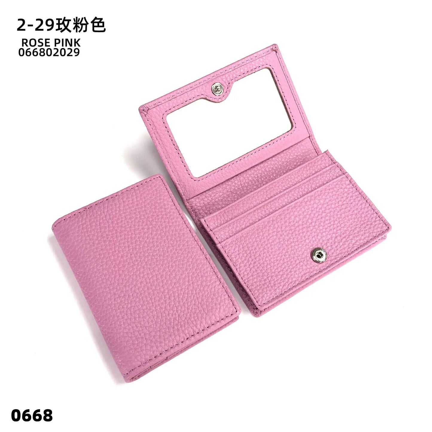 Custom Initials Business Card Holder Genuine Leather Folding Wallet ID Card Bag Woman Fashion Luxury Card Case Christmas Gift