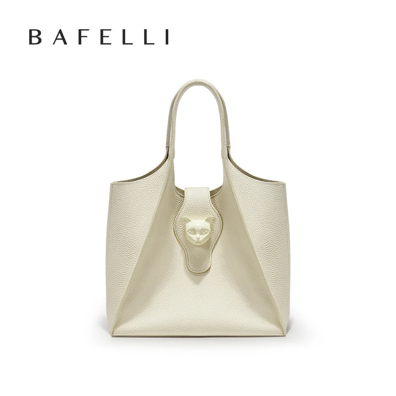 BAFELLI 2024 WOMEN'S HANDBAG TOTE TRAVEL BAGS GENUINE LEATHER CASUAL FASHION LUXURY BRAND UNISEX PURSE BUSINESS STYLISH DESIGNER