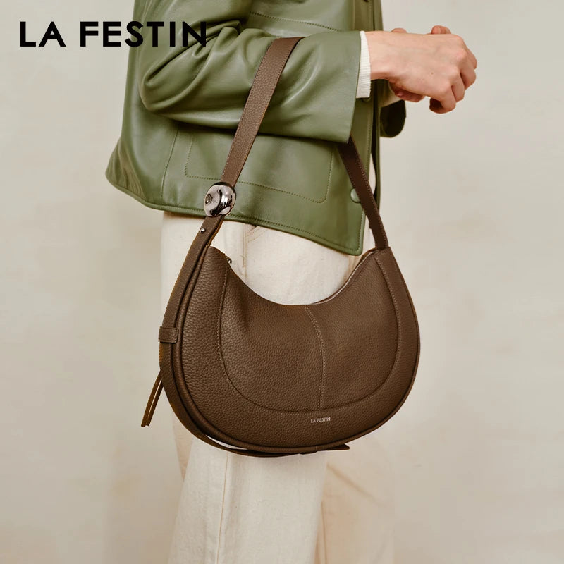 LA FESTIN Original Tote Bag Women Bag Large Capacity Fashion Shoulder Bag Real Leather Crossbody Bag Trend Bags