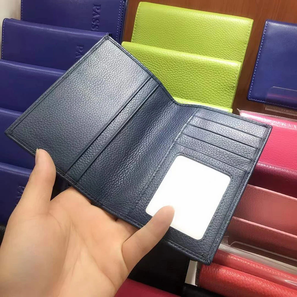 Genuine Leather Business Card Holder Luxury Engrave Letters Logo Cowhide Card Case Japan Personalize Mini Wallet For Men Women