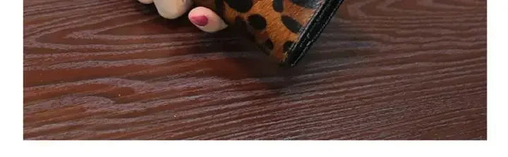 New Fashion Leopard Cow Genuine Leather Women Long Wallets Real Leather Female Luxury Brand Designer Clutch Girl Gift Cash Purse