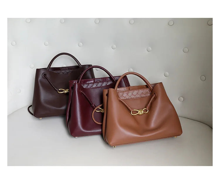 2025 Big Totes Woman Bags High Quality Genuine Leather Ladies Shoulder Bags Luxury Designer Large Capacity Crossbody Bags