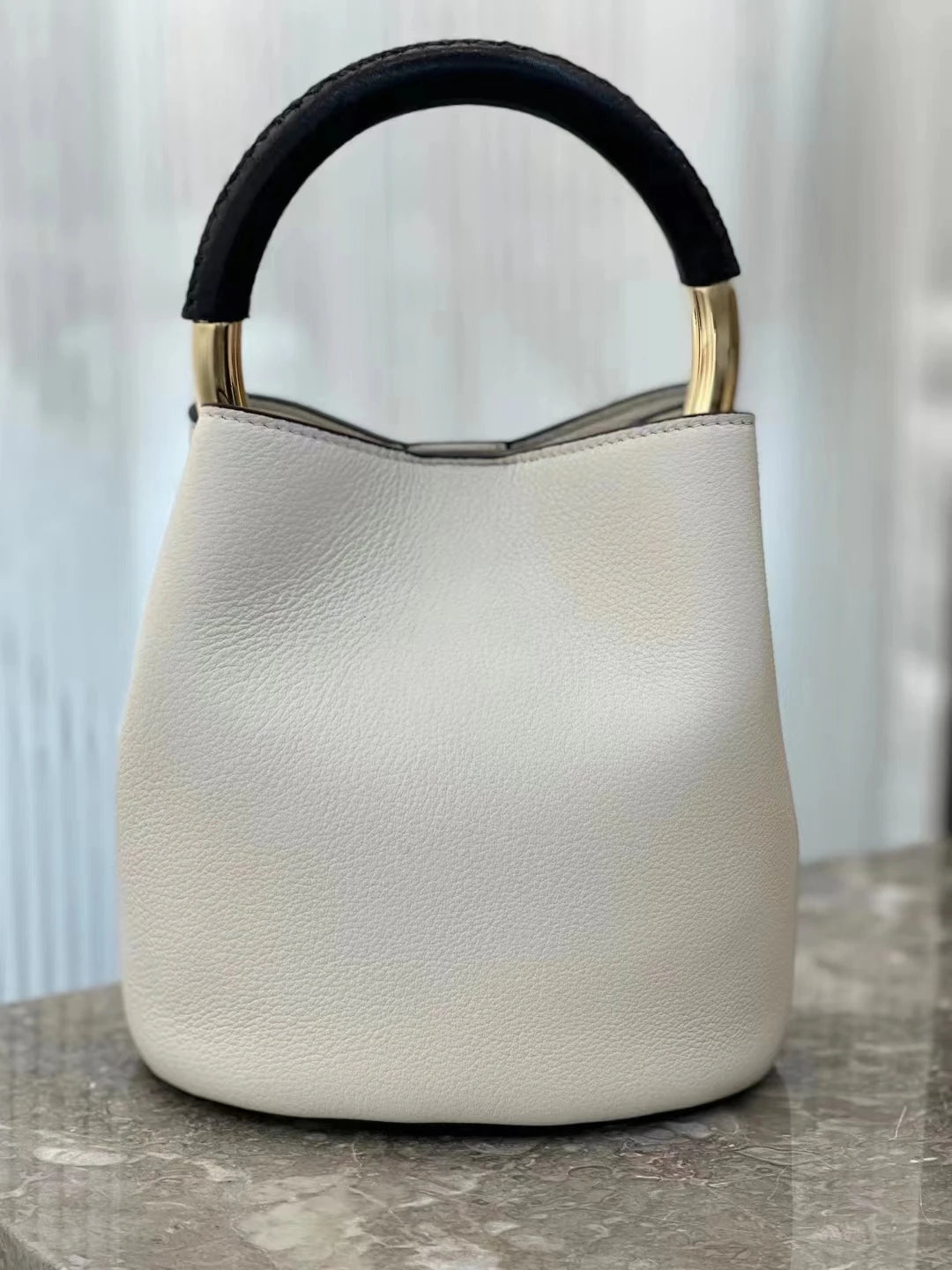 Fashion Large Capacity Leather Bucket Bag For Women Luxury Design High Quality Cowhide Handbags High-end Elegant Lady Dinner Bag