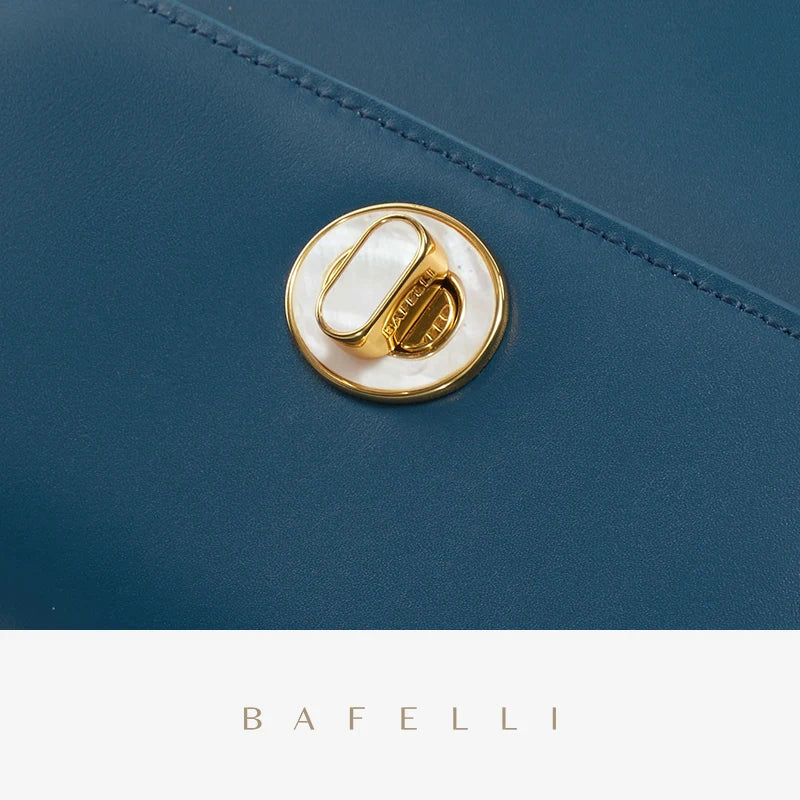 BAFELLI NEW 2024 WOMEN'S HANDBAG WINTER WOOL FASHION BENTO EVENING LEATHER ORIGINAL STYLE LUXURY BRAND PURSE SHOULDER CASUAL