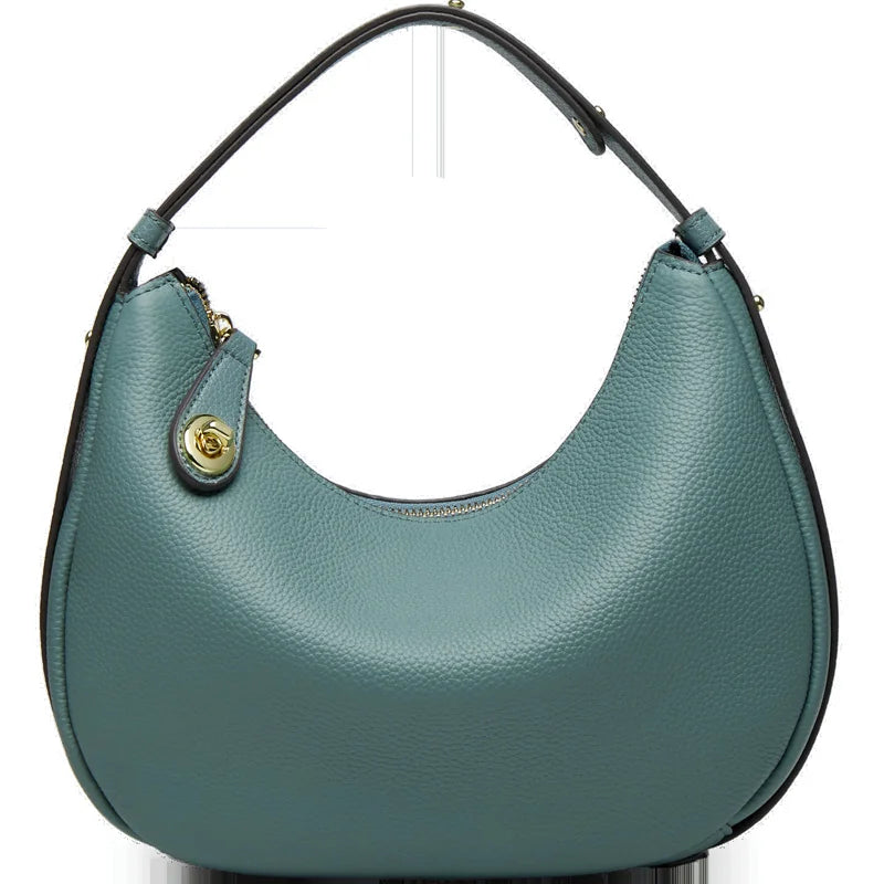 Original Cow Bag Fashion Luxury Real Leather Bags Handcraft Ladies Women Handbag Second Skin Half Moon Purses#SC1005