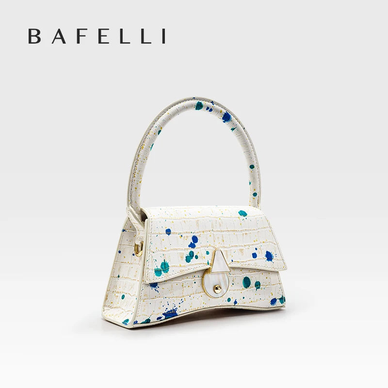 BAFELLI 2024 NEW WOMEN'S HANDBAG K GOLD LUXURY BRAND FASHION PURSE ORIGINAL STYLE DESIGNER BAGS FEMALE EVENING DRESS SHOULDER