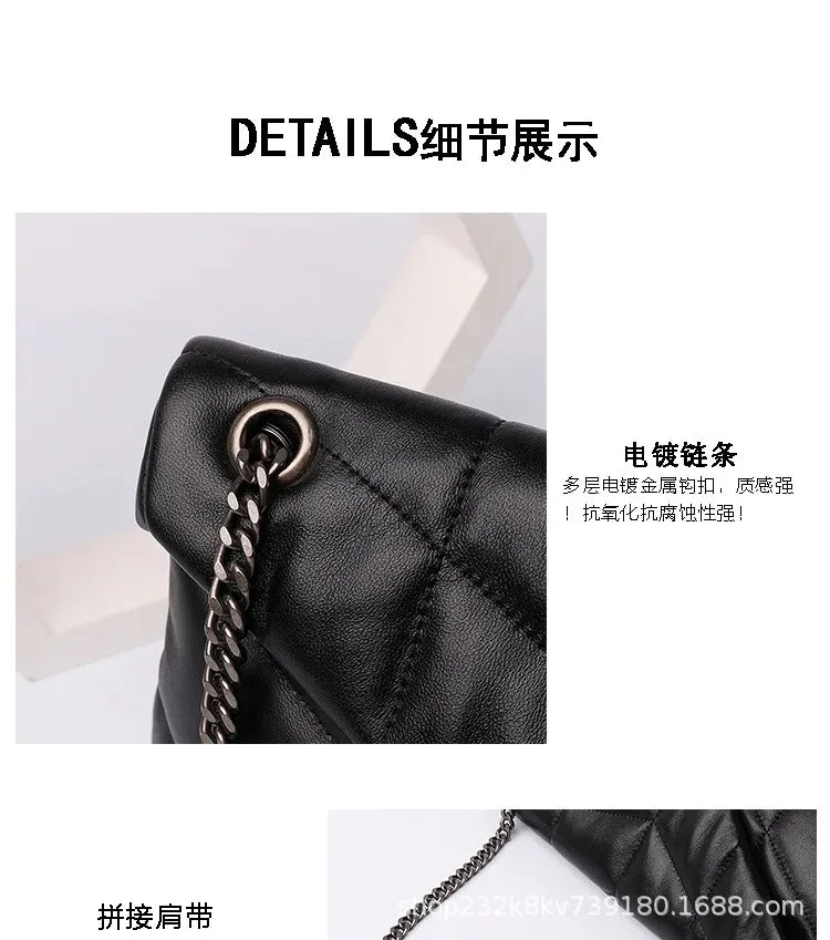 Ladies Designer Fashion Bag Luxury Shoulder Crossbody Bag for Women Chain Sac De Luxe Femme Genuine Leather Purse