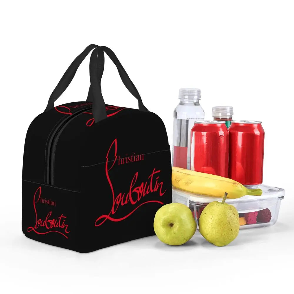 Christians High Heels Louboutins Insulated Lunch Bags Thermal Bag Meal Container Lady Beauty Large Tote Lunch Box Bento Pouch