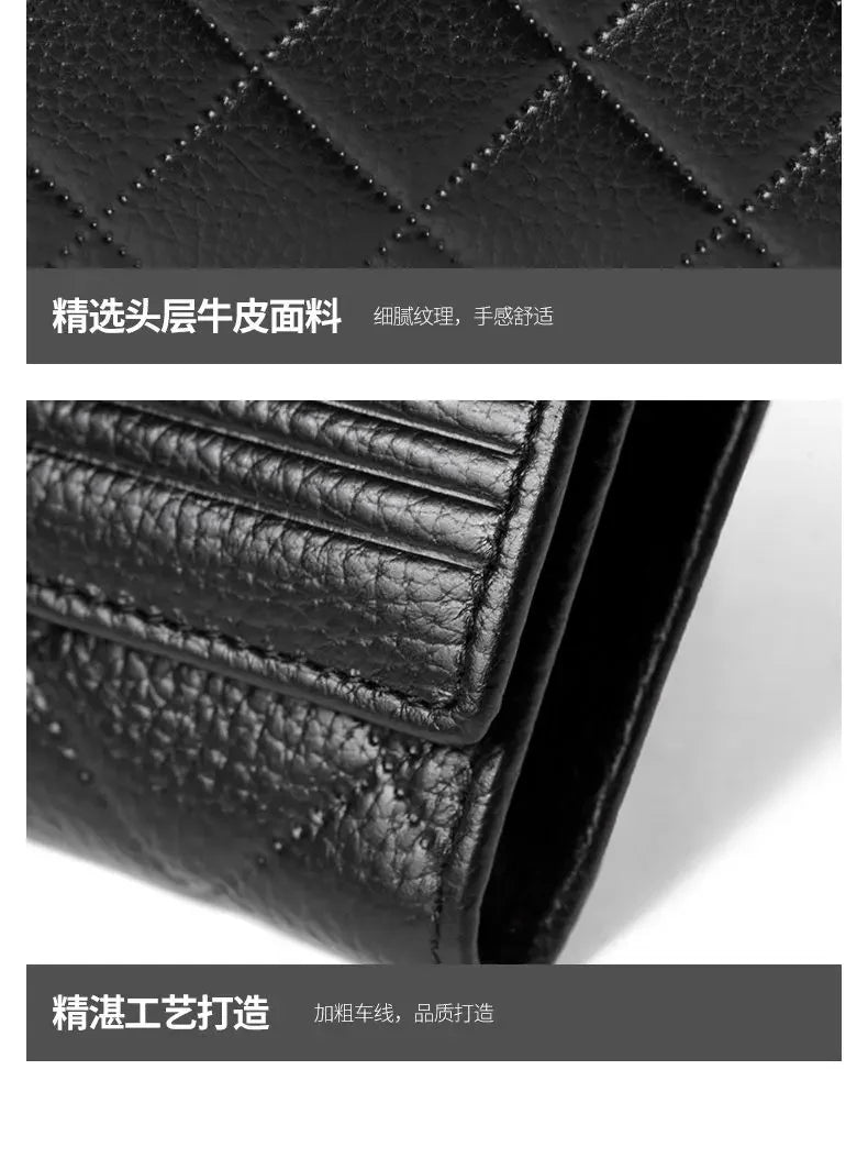 New Fashion 100% Cow Genuine Leather Women Long Wallets Real Leather Female Luxury Brand Design Clutch Girl Lady Gift Cash Purse