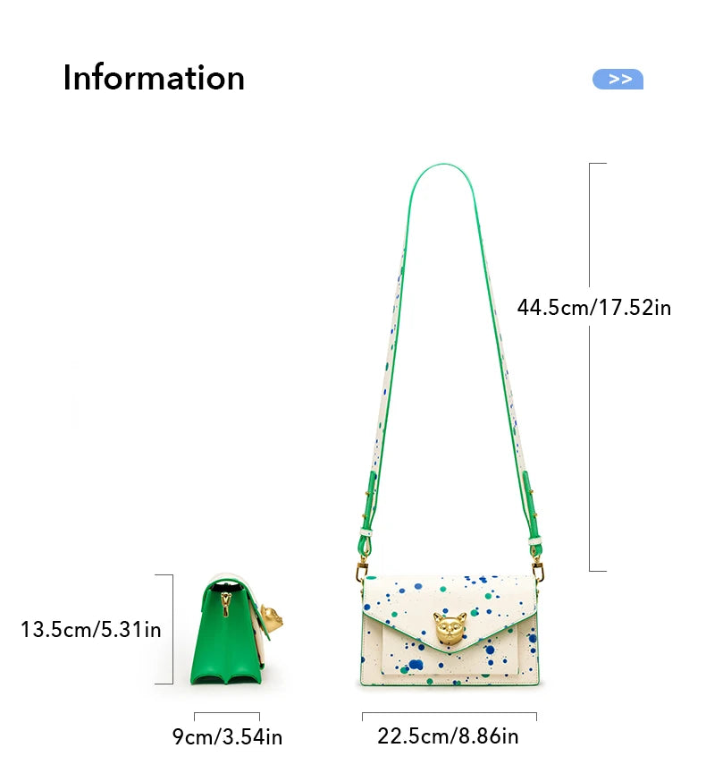 BAFELLI 2024 WOMEN'S BAG FASHION TREND LUXURY BRAND LEATHER FLAP CROSSBODY PURSE CAT SUMMER STYLE ORIGINAL DESIGNER HANDBAGS