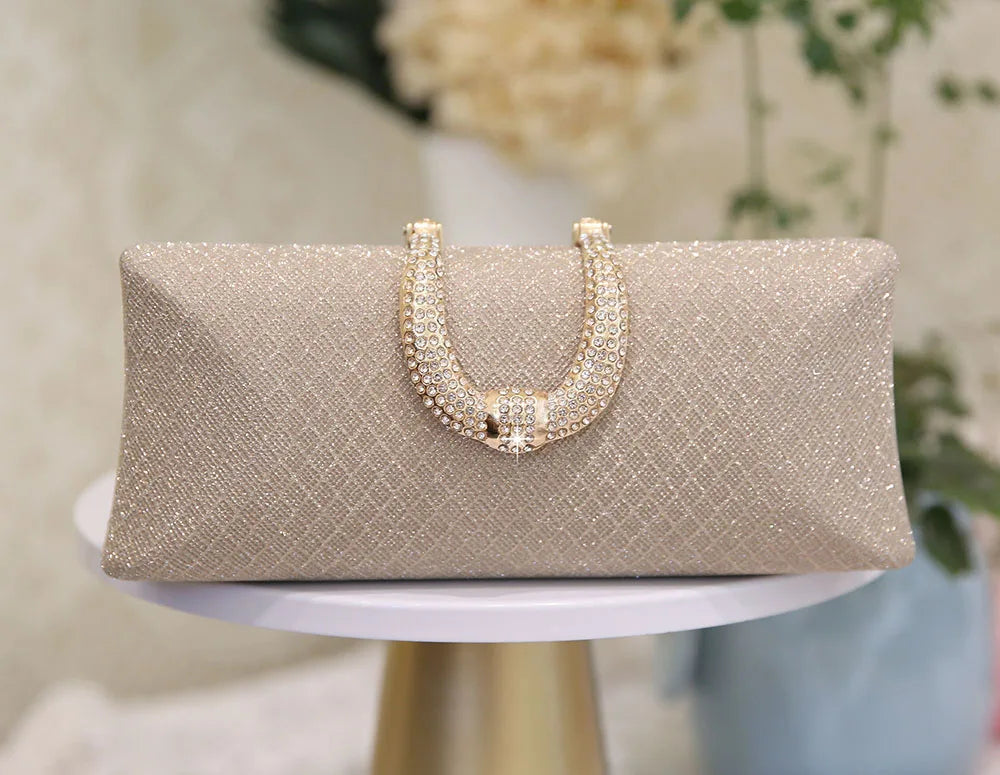 YYW Evening Bags For Women Fashion Gold Luxury Clutches And Purse Chain Shoulder Bags Handbags Banquet Glitter Clutch Sac A Main