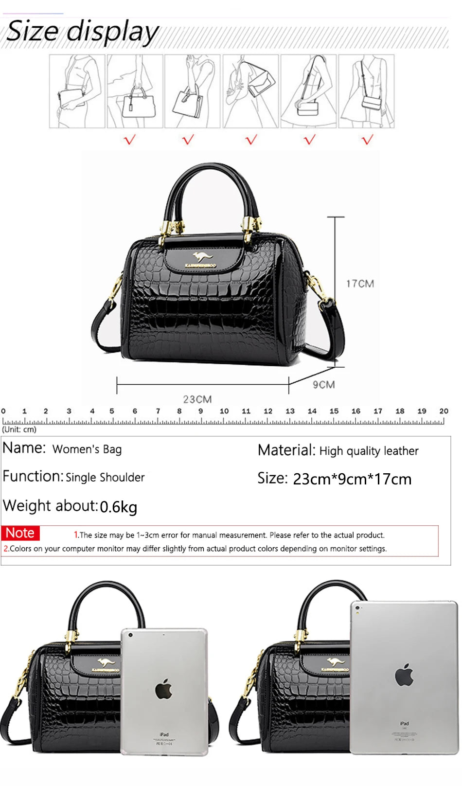 2024 New Fashion Crocodile pattern Women Handbag Luxury Designer Female Shoulder Bags Retro Trendy Girl's Tote Bolsas Wallet Sac