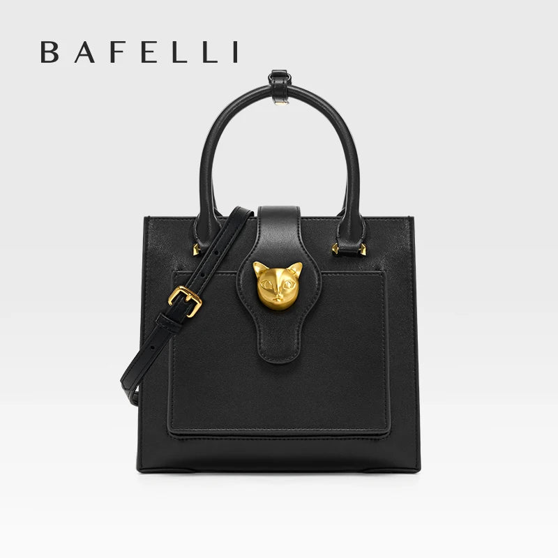 BAFELLI 2024 WOMEN'S NEW HANDBAG CAT LUXURY LEATHER FASHION BUSINESS SHOULDER STYLISH CASUAL CROSSBODY FEMALE PURSE OFFICE LADY