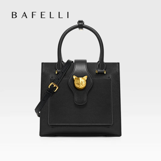 BAFELLI 2024 WOMEN'S NEW HANDBAG CAT LUXURY LEATHER FASHION BUSINESS SHOULDER STYLISH CASUAL CROSSBODY FEMALE PURSE OFFICE LADY