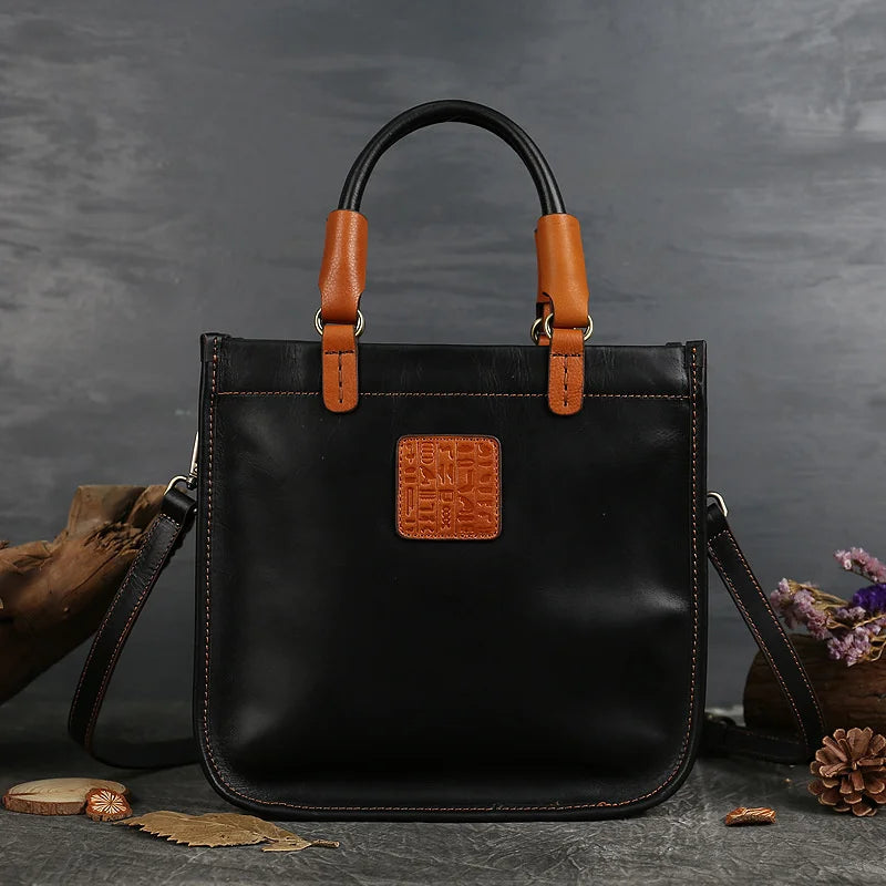 MOTAORA Genuine Leather Luxury Vintage Handbag Women Bags Designer Nature Cowhide Casual Tote 2024 New High Quality Female Bag