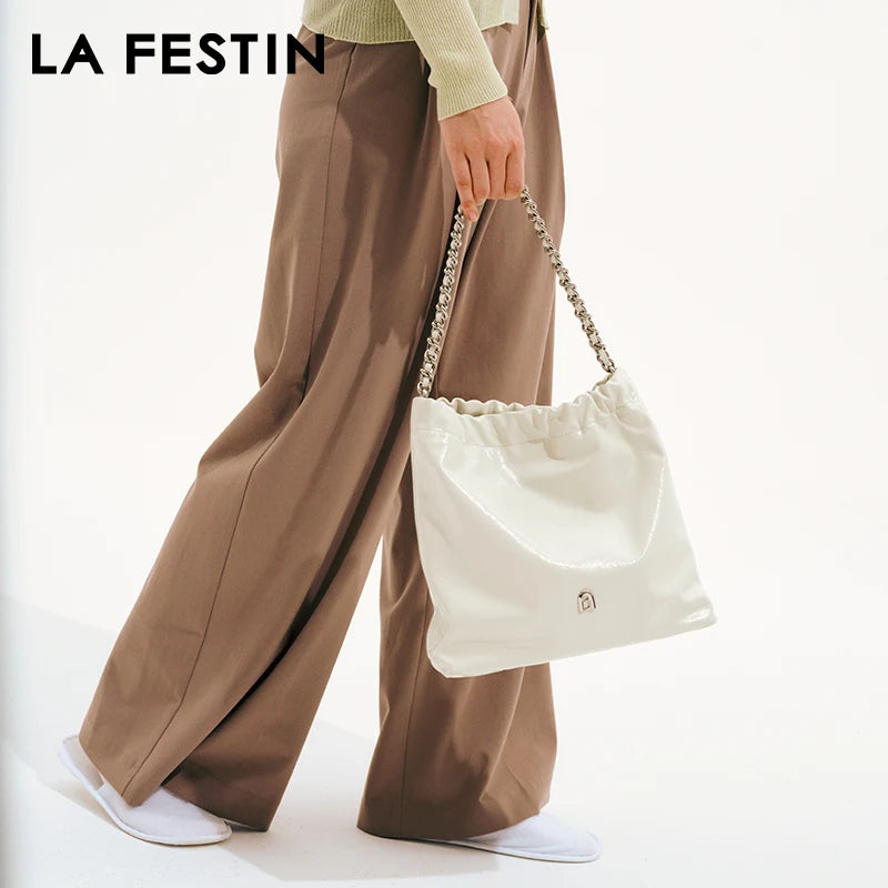 LA FESTIN Original 2024 New Women's bag Chain Bag Large Capacity Tote Bag Ladies Shoulder Bag Fashion Designer Crossbody Bag