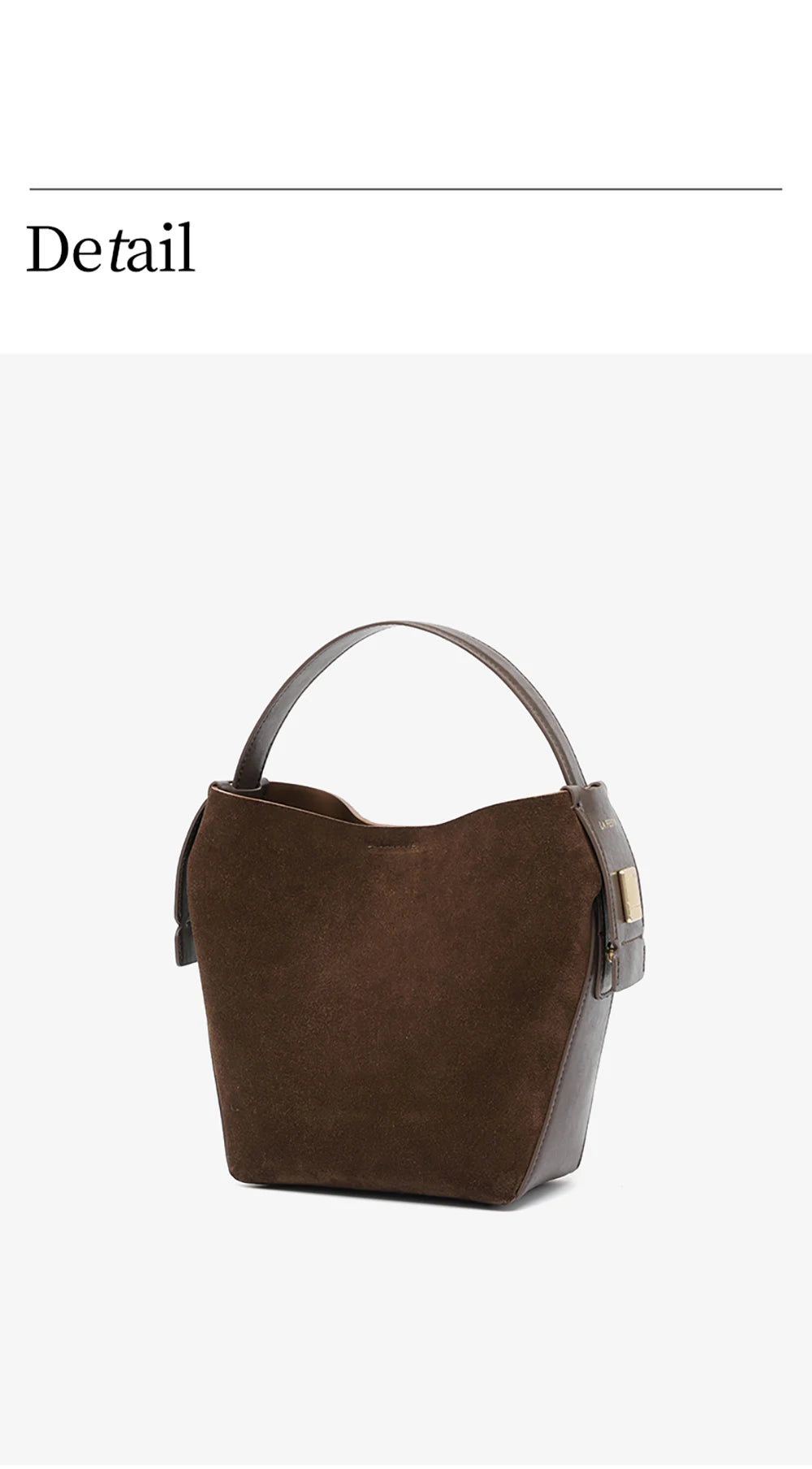 LA FESTIN Original 2024 New Handbags Women Suede Leather Bag Luxury Brand Bucket Bag Fashion Shoulder Bag Crossboby Bag