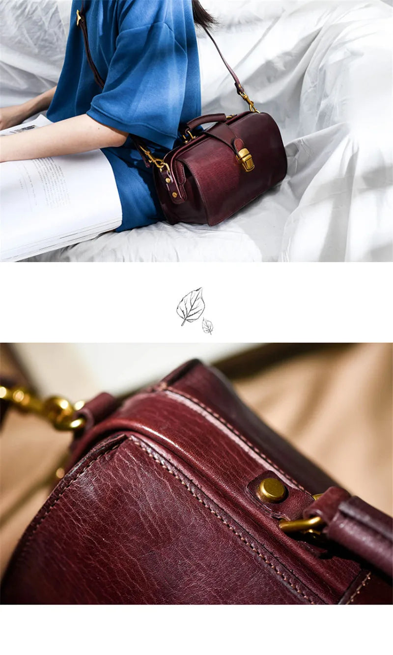 Organizers designers handmade vintage genuine leather women's handbags outdoor party fashion luxury real cowhide shoulder bag