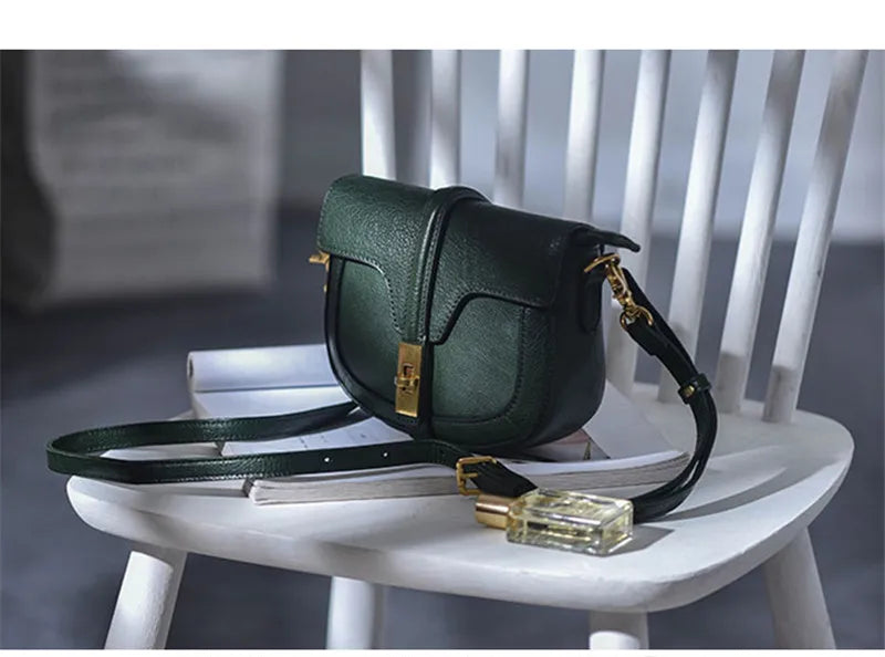 Fashion Organizer Luxury Genuine Leather Women's Crossbody Bag Casual Designer Weekend Real Cowhide Women's Small Shoulder Bag