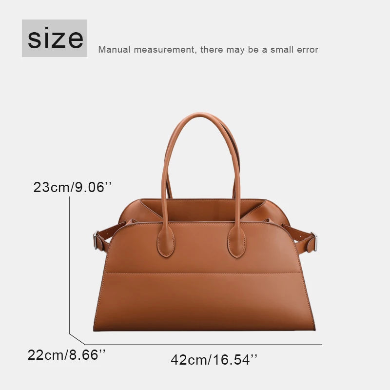 Genuine Leather Tote Bags For Women Luxury Designer Handbags Purses 2024 New In First Layer Cowhide Top Handle Underarm Shoulder