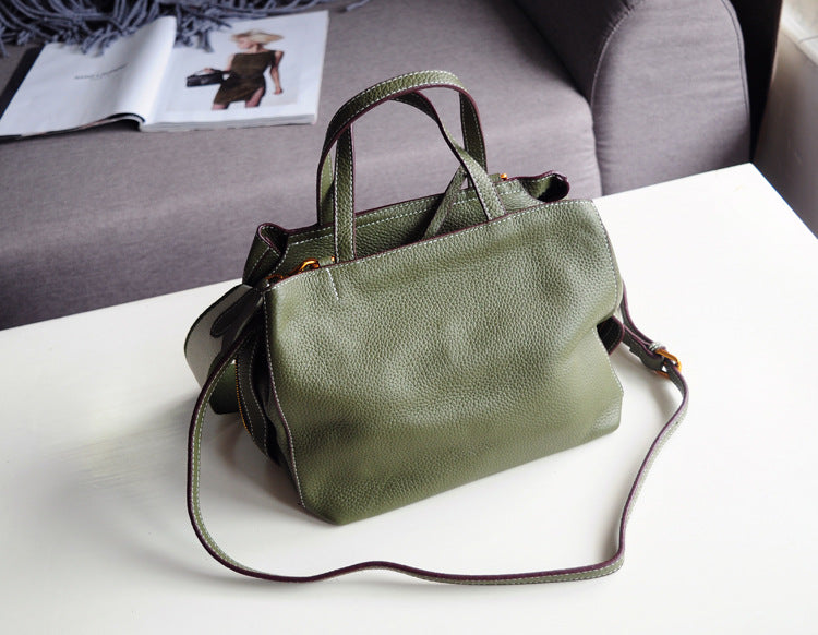 New Women Soft Top Layer Cowhide Women's Bag Shoulder Strap Casual Simple Leather Women's Bag Luxury Designer Shoulder Crossbody