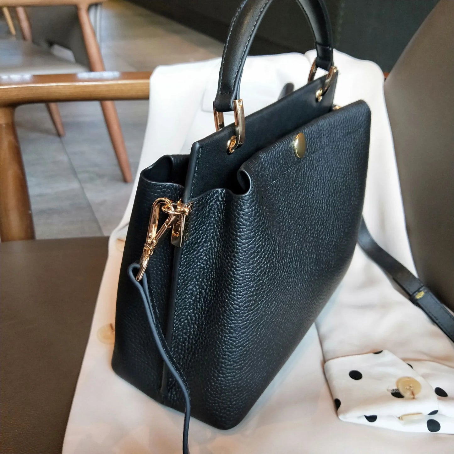 2023 Luxury Brand Design Women's Handbag 100% Genuine Leather Tote Bag All-match Real Skin Cross Body Bag Classic Satchel Purse