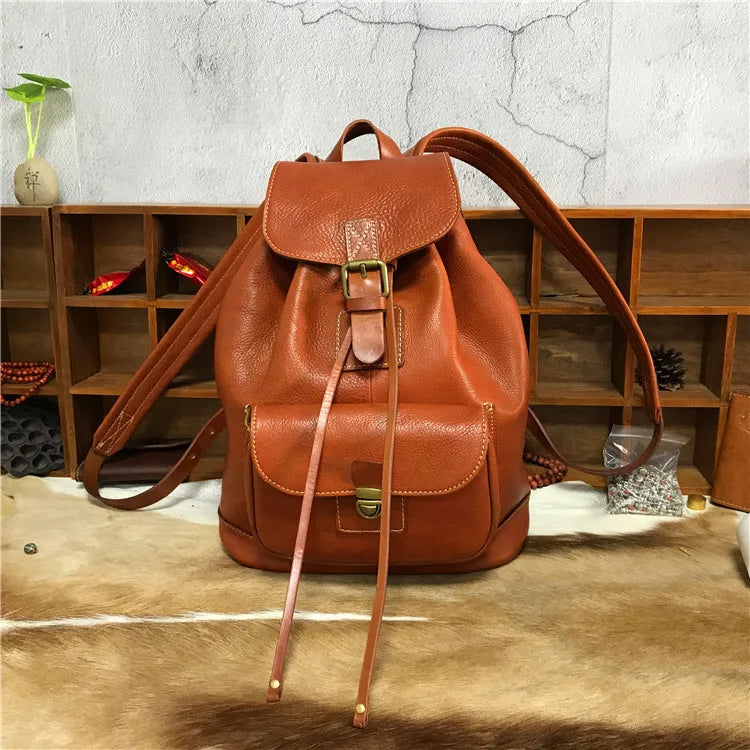 New Luxury Women Leather Backpacks Ladies Genuine Leather Luxury Backpack High-quality Woman Vintage Anti-theft Backbags