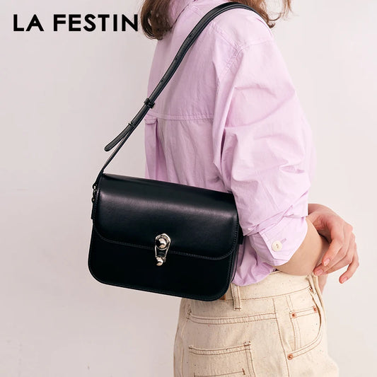 LA FESTIN 2024 New Designer Luxury Bag Fashion Small Shoulder Bag Crossbody Bag Women Handbag Ladies Side Bags Leather Purse