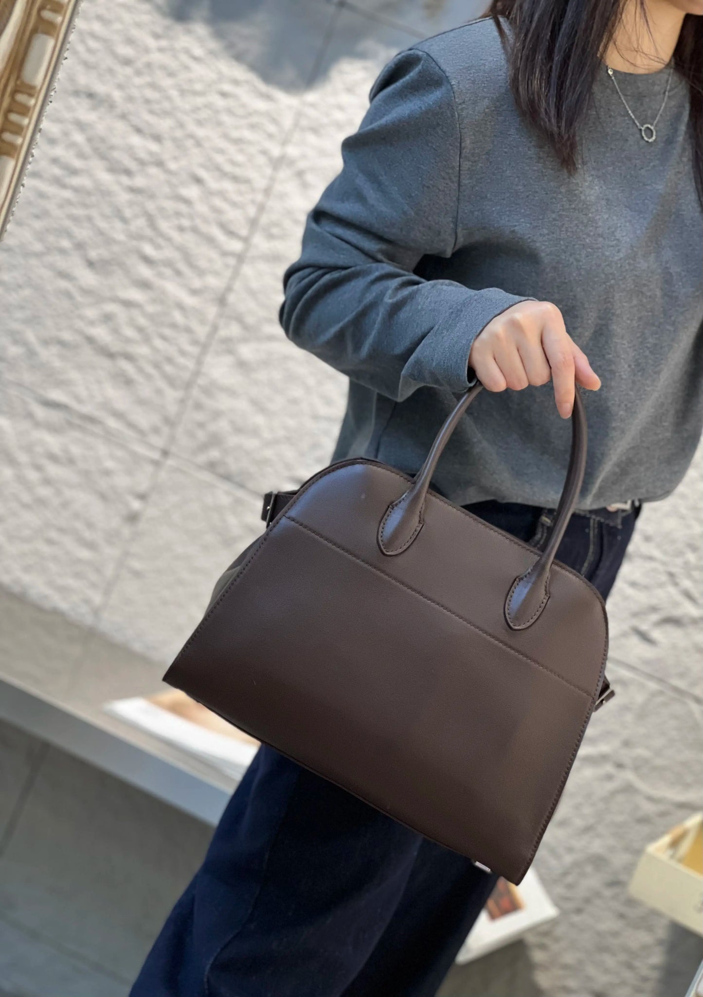 New Stylish Luxury Large Capacity Office Lady Commuter Tote Top Layer Vegetable Tanned Cow Leather Female Shoulder Bag Handbag