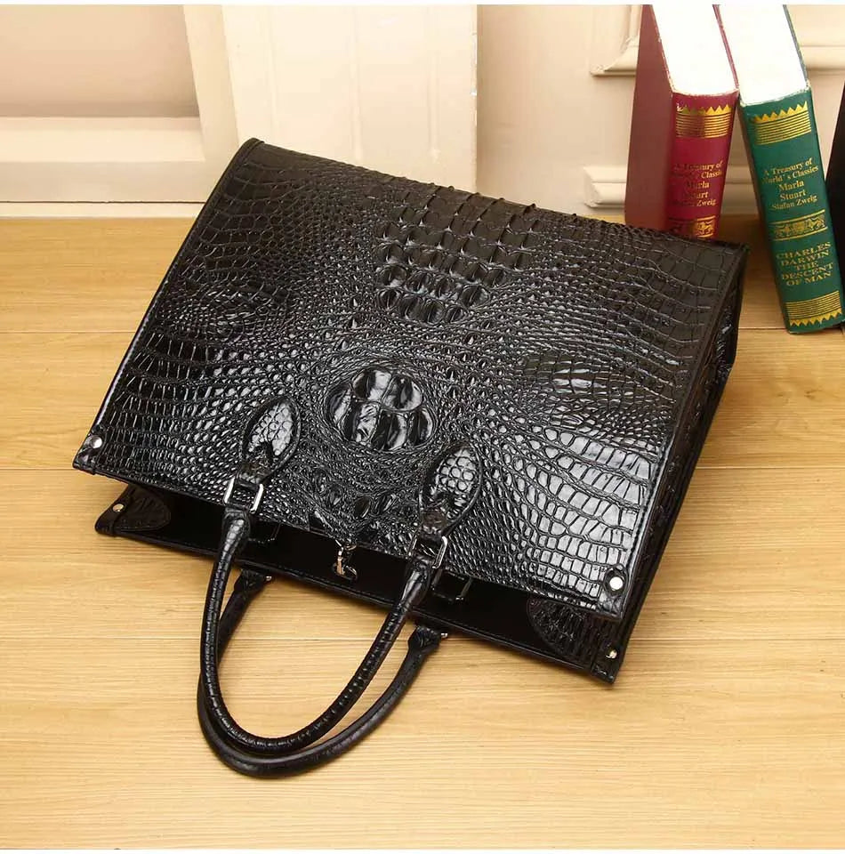 Luxury handbag real cowhide Crocodile pattern fashion Handbag women's leather women bags designer handbags quality Women's bag