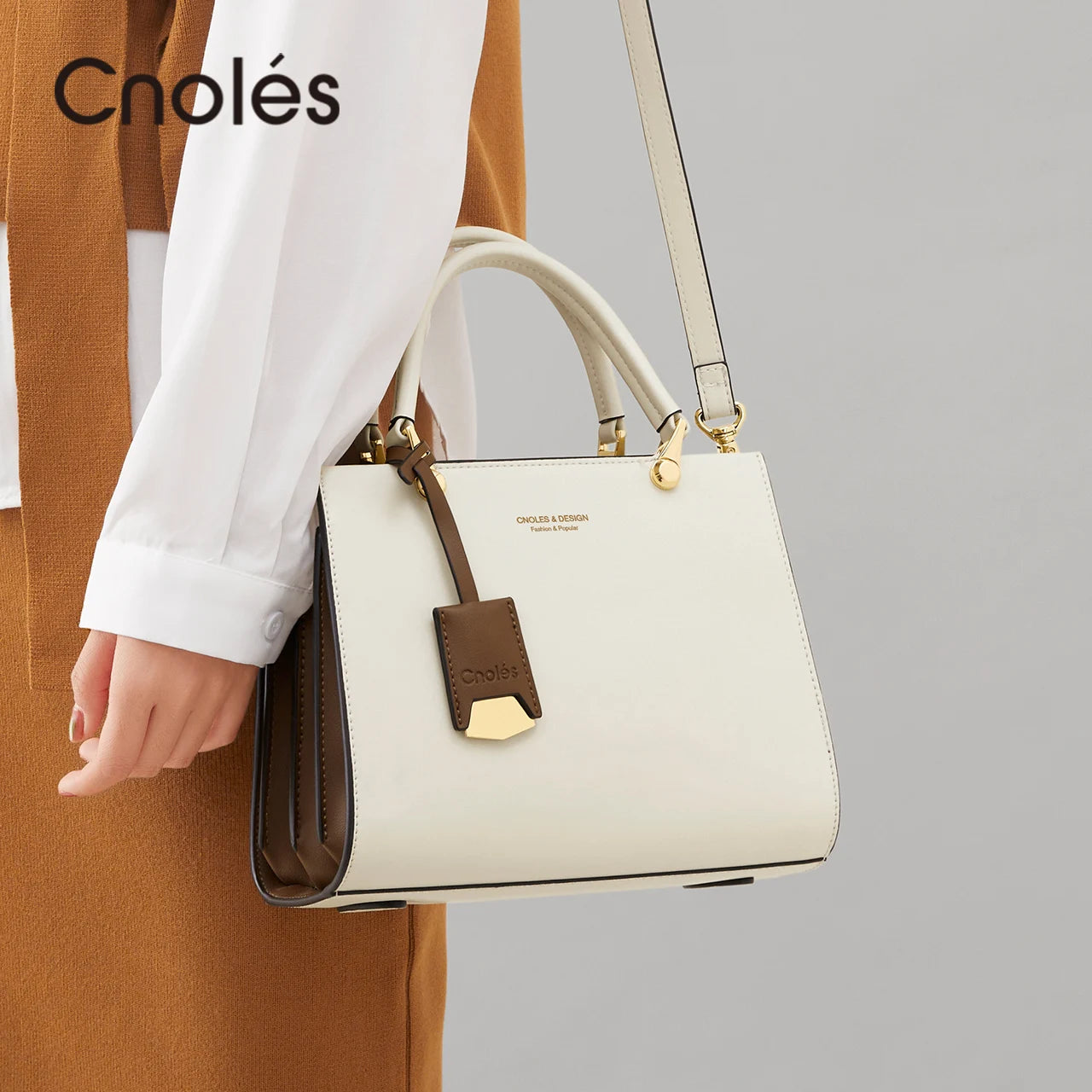 Cnoles Brand Women Handbags Large Size Shoulder Bags For Female Luxury Designer Top-Handle Tote Crossbody Bag Purse Wallet