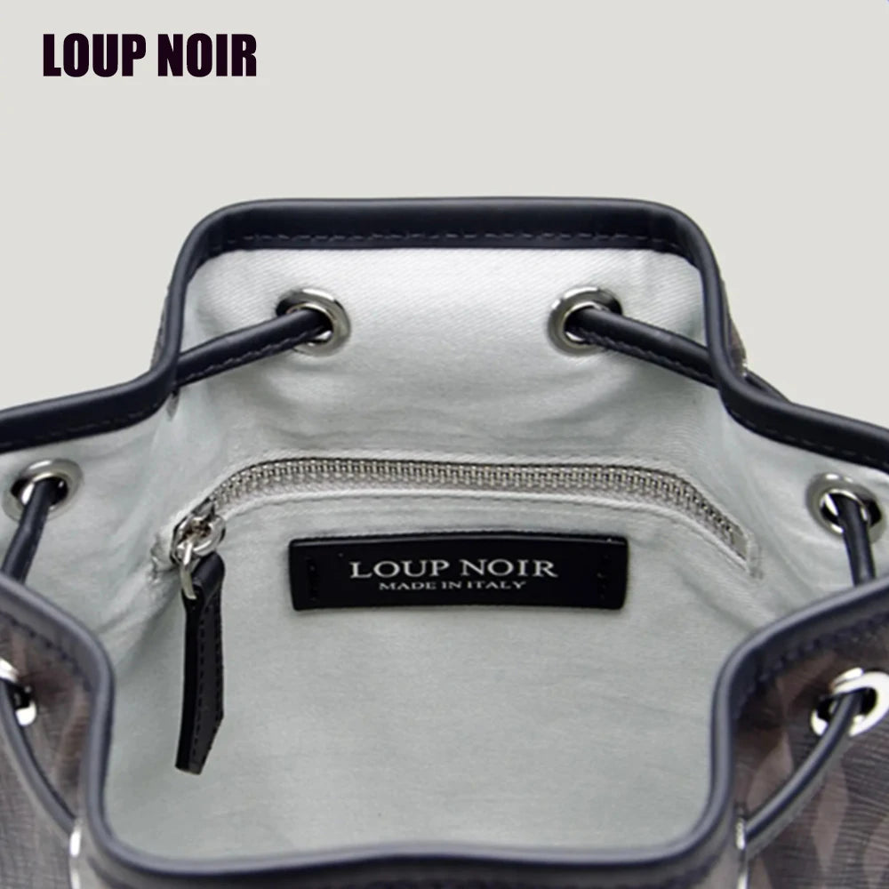 Original LOUP NOIR Luxury brands tote bags Women men bag Highest quality Almond Mini Bucket Bag Makeup tote Leather bags