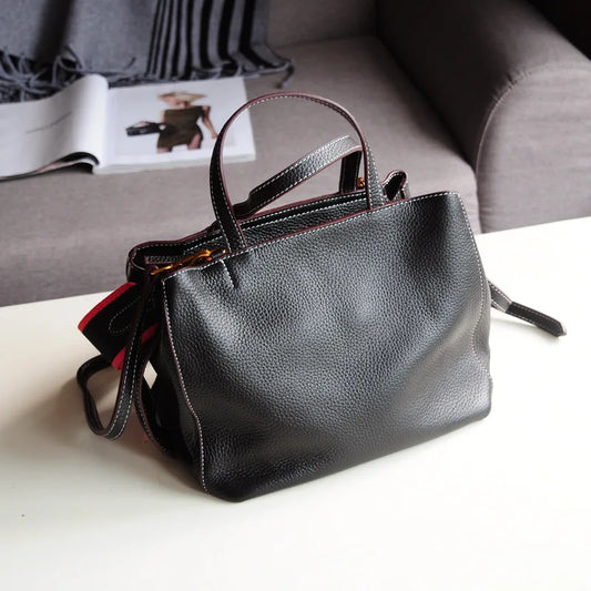 New Women Soft Top Layer Cowhide Women's Bag Shoulder Strap Casual Simple Leather Women's Bag Luxury Designer Shoulder Crossbody