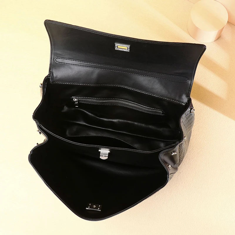 New Shoulder Women's Bags fashion luxury Genuine Leather handbags High-Quality Real Cowhide Bags