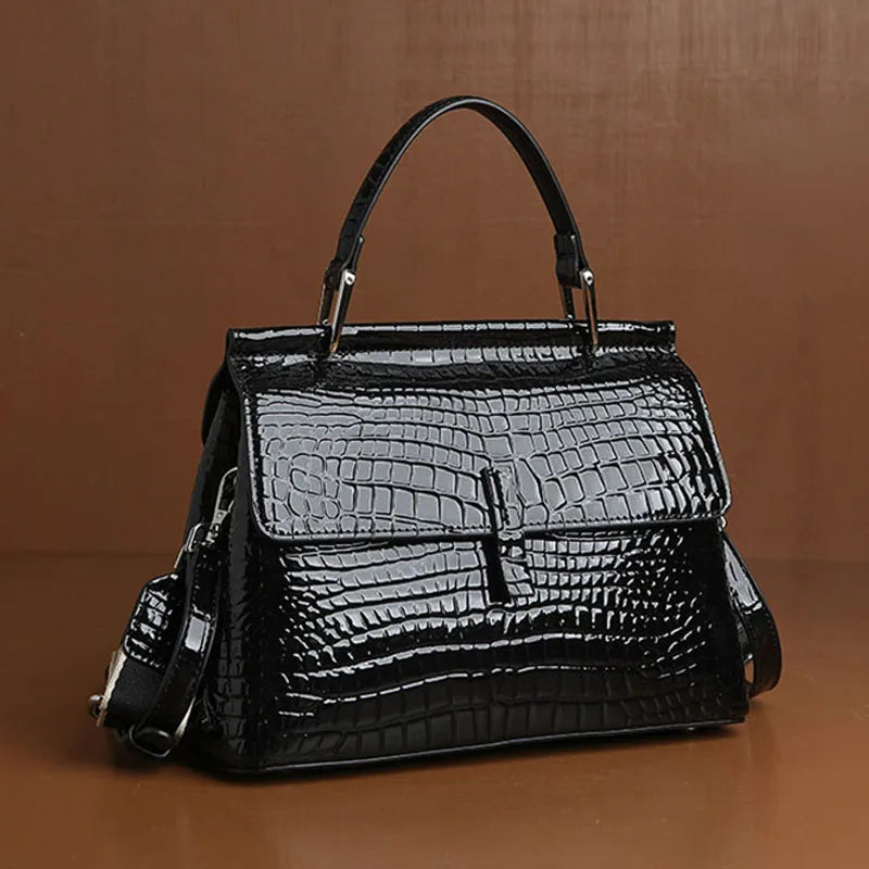 Crocodile Pattern Genuine leather Women's Bag 2024 New Versatile Crossbody Bag Shoulder Bag luxury Handbag Fashion Bag