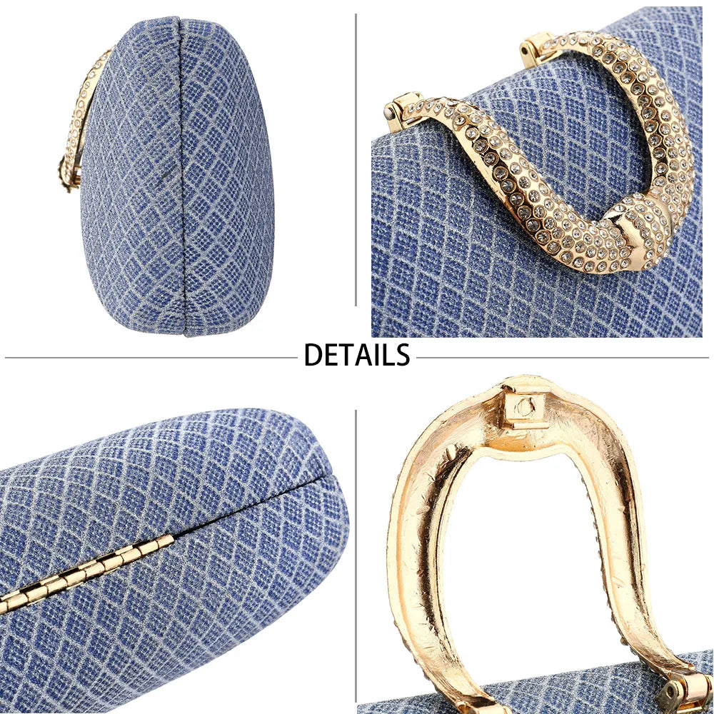 YYW Evening Bags For Women Fashion Gold Luxury Clutches And Purse Chain Shoulder Bags Handbags Banquet Glitter Clutch Sac A Main