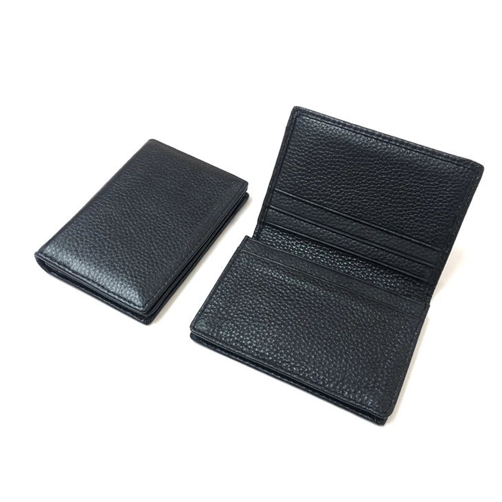 Genuine Leather Business Card Holder Luxury Engrave Letters Logo Cowhide Card Case Japan Personalize Mini Wallet For Men Women