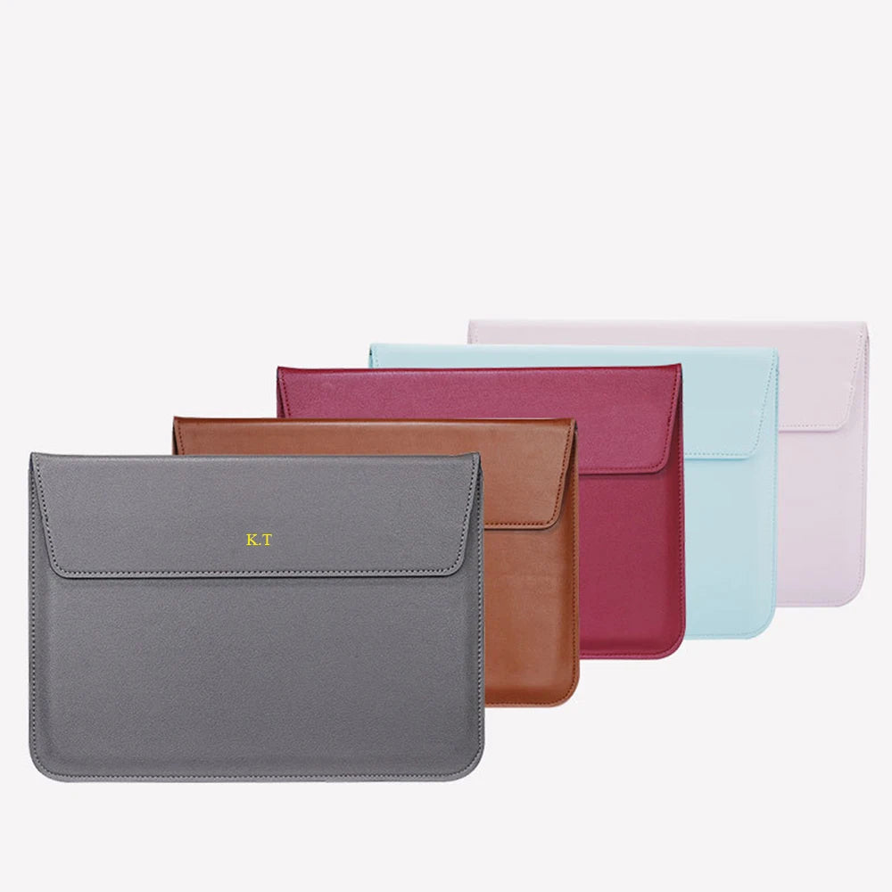 Custom Letter PU Leather Zipper Cosmetic Bag Travel Portable Luxury Stogage Bag Engrave Name Business Office Student Pencil Case