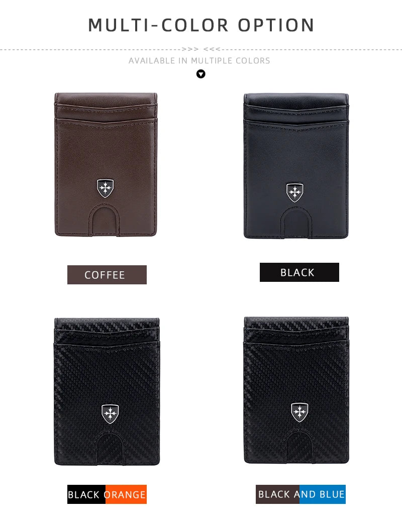 New RFID Mini Short Men Wallets Free Name Customized Card Holders Male Purses Luxury Photo Holder Small Men's Card Wallet