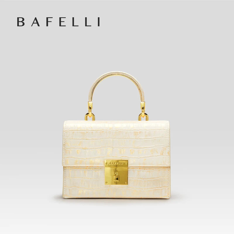 BAFELLI 2023 WOMNE'S NEW HANDBAG LUXURY BRAND K GOLD SERIES FASHION PURPLE EVENING PURSE SHOULDER WINTER STYLE WOOL CASUAL