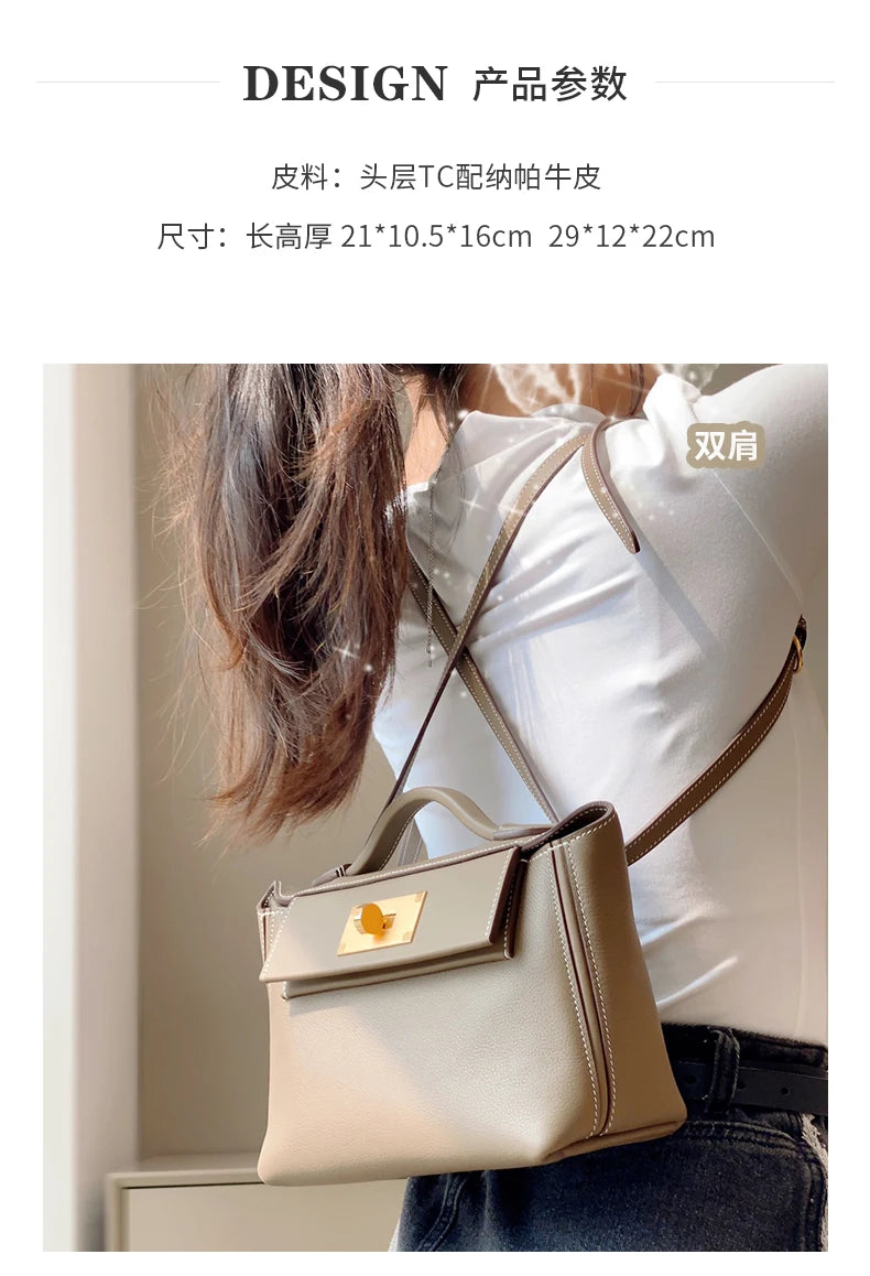 2024 High qulity tote bag square bag geniune leather kelli wing tote women handbags luxury designer shoulder crossbody bag mini