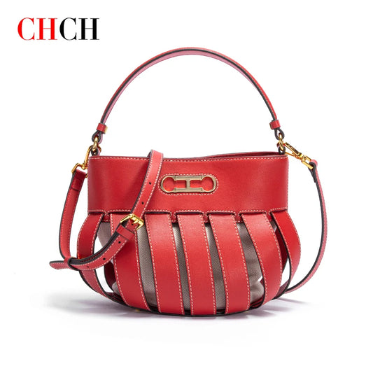 CHCH Handmade Featured Crossbody Tote Bag Personalized Hollow Out Stripe Bags